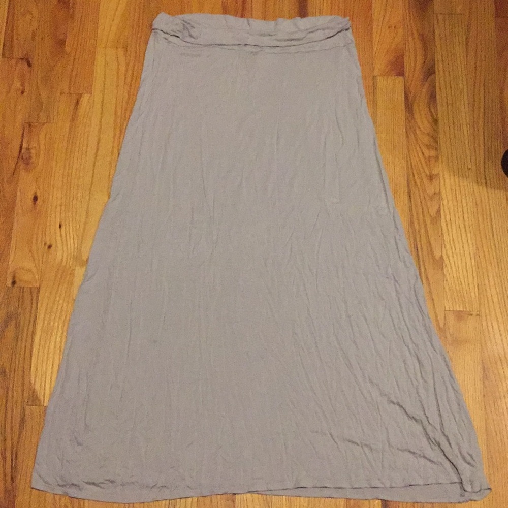 Light gray maxi skirt